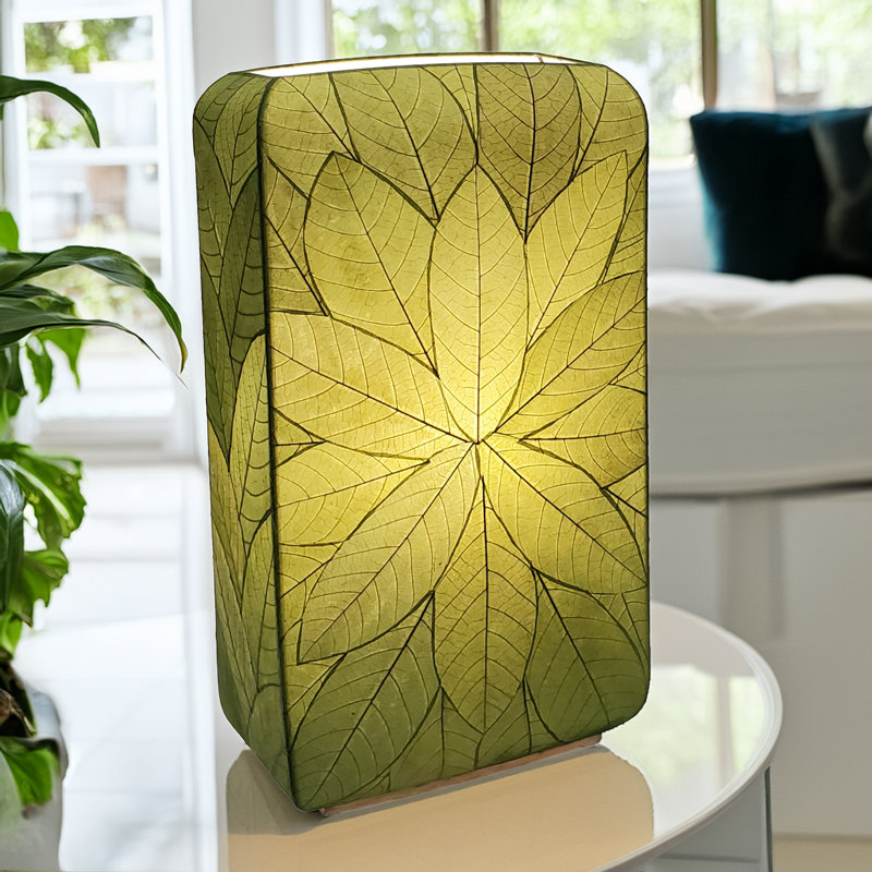Rebersburg Cocoa Leaves Novelty Lamp, Green
