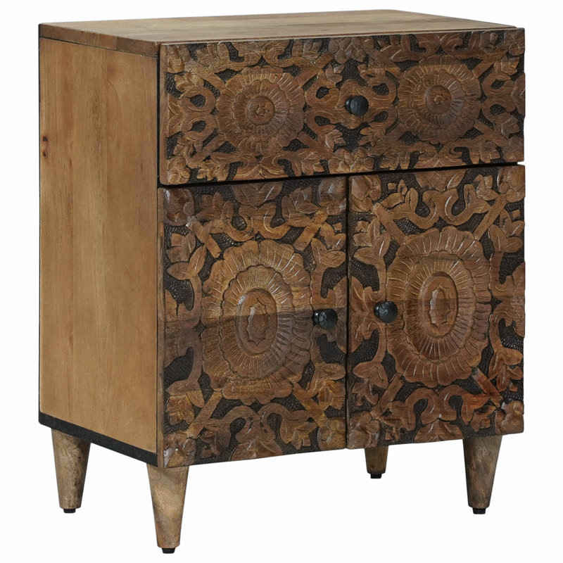 50cm W Solid Wood Bedside Table