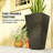 Set Of 3 Flower Pots,Tall Planters-503051875