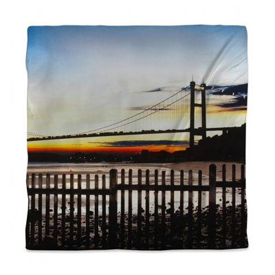 Bridge by Sunset Duvet Cover - Hyperrealist Bedroom Decor