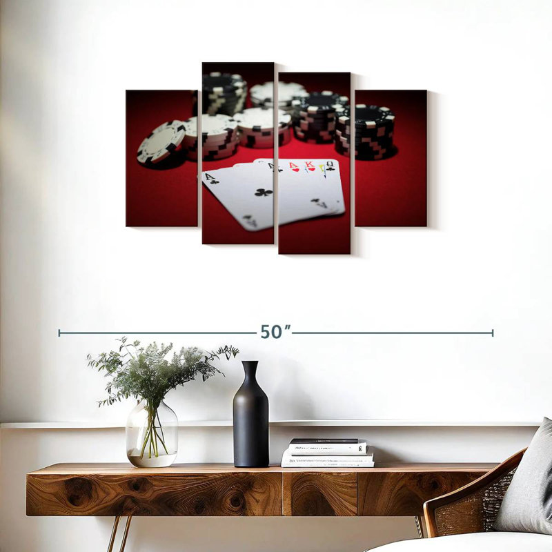 Senne Omaha Poker Hand, 22" H x 36" W