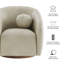 Fauteuil pivotant en cuir végétalien Jonina-2032750568