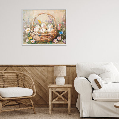 Delicate Flowers for Easter Framed Giclee, design by Petal Prints Design