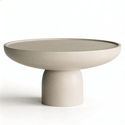 Modern Ivory Style Cement Coffee Table