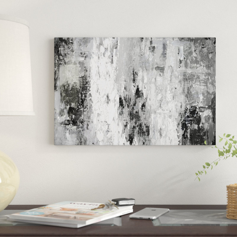« Black And White Abstract IV by PI Studio » - Impression sur toile tendue, H 12 po x l 18 po, Toile tendue, Sans cadre