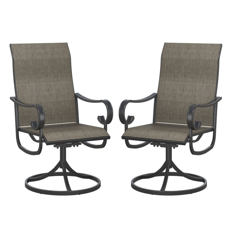 Fauteuil de salle à manger d'extérieur Beidleman, Gris