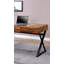 Bureau d'ordinateur industriel avec trois tiroirs de rangement et pieds en X
