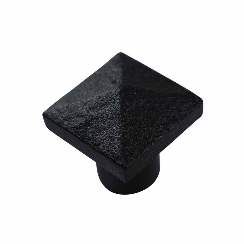 Cabinet Knob Square Black Iron 1 1/4" Renovators Supply