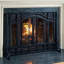 2-Door Single Panel Steel Fireplace Screen