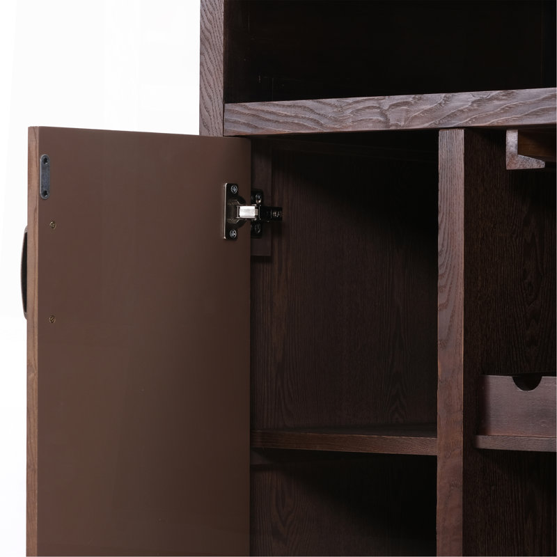 Table de bar ou armoire à vin H 41,35 po - brun antique