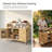 Outdoor Kitchen Island With Stainless Steel Top-307332910