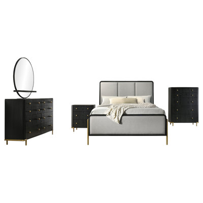 Ensemble de chambre avec très grand lit 5 pièces Anser