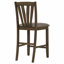 Chaise d'appoint de salle à manger rembourrée à hauteur de comptoir (ensemble de 2)