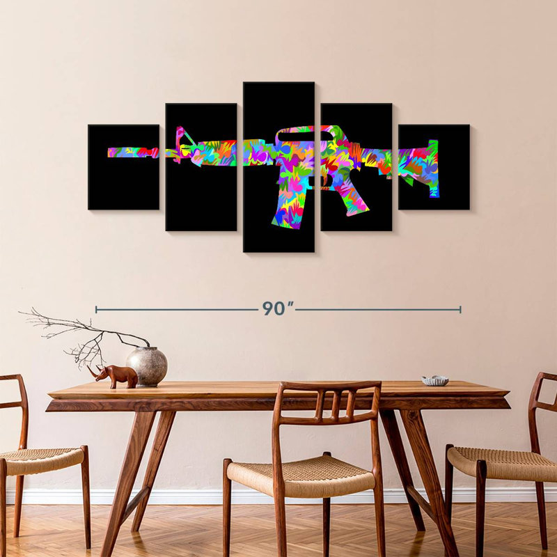 Vibrant AK-47, 42" H x 92" W