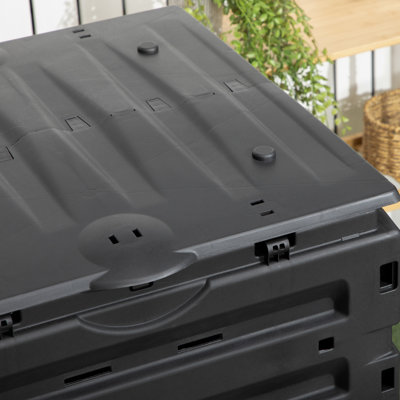 120 Gallons Polypropylene Odor Resistant Outdoor Tumbler Composter with Latching Lid
