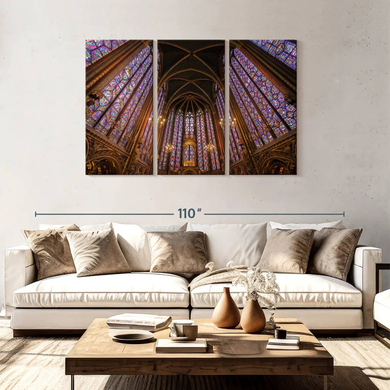Lilie à l'intérieur de la Sainte-Chapelle, H 48 po x l 74 po