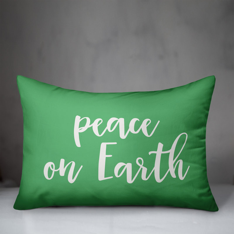  Coussin Peace on Earth, Vert clair