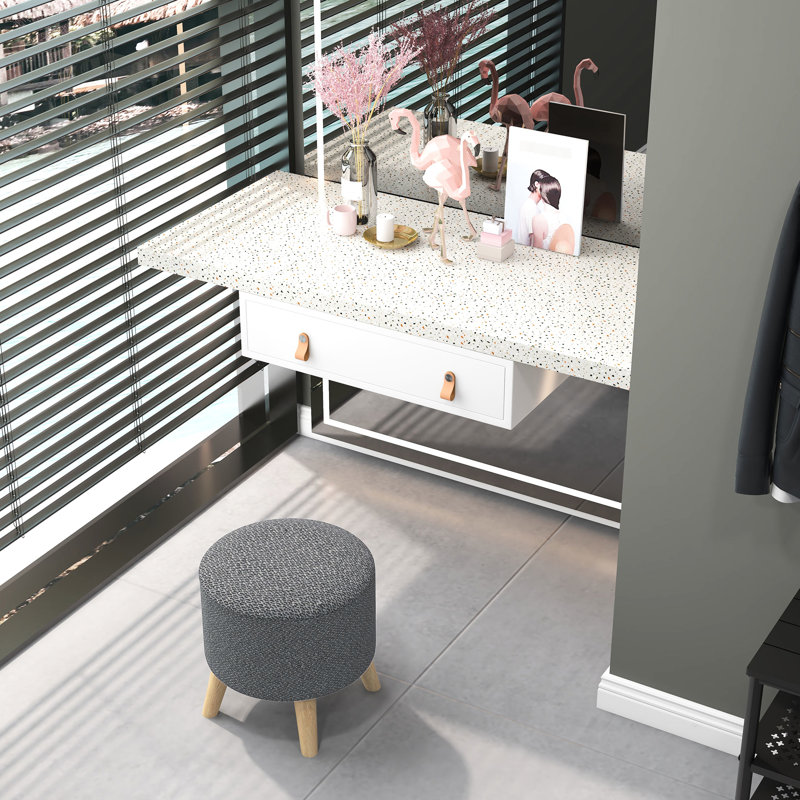 Rangement gris confortable pour la décoration de salon avec cachette et tissu