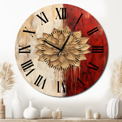 Horloge murale sacrée en métal Mandala