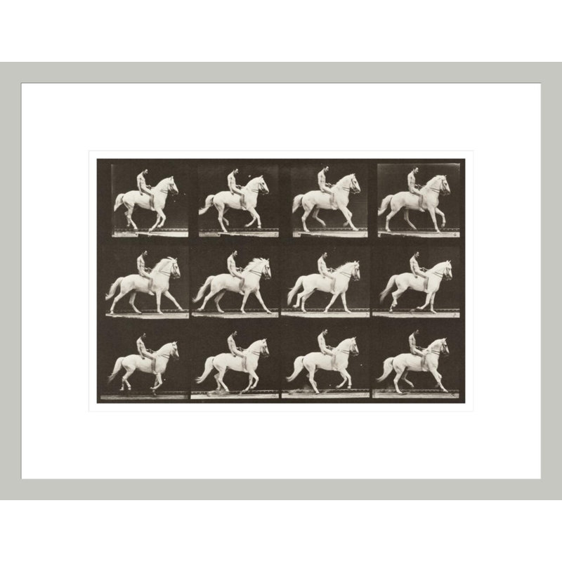 Clinton 'galopant à cru; «Rider nude» (Animal Locomotion 1887 plate 617) par Ead vêtementsd Muybridge, impression giclée encadrée