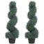 90 cm H Faux Tree Plant in Cement Freestanding  Planter