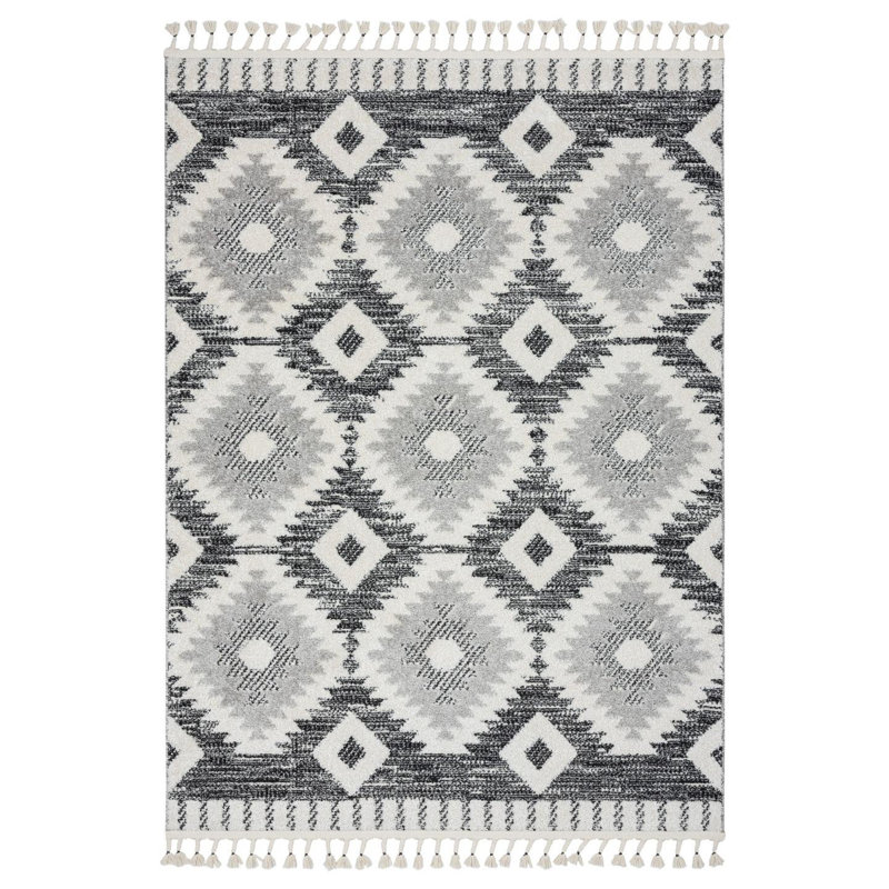 Geometric Indoor Rug, Rectangle 5' x 7'