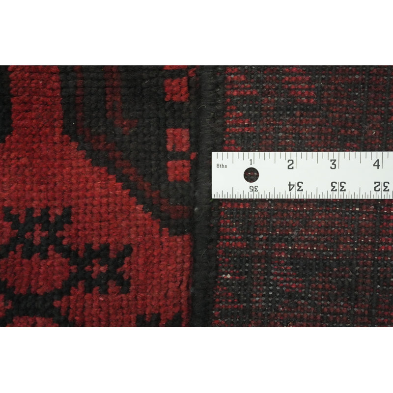 Tapis oriental éléphant à pieds afghans 7 x 9