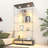 Modern Glass Display Cabinet With Large Drawers, Quick-Assembly, LED Lights, And Tempered Glass Shelves For Living Room And Bedroom-892313054