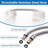 Adjustable Brushed Nickel Shower Head With 6 Spray Settings And Solid Brass Mount