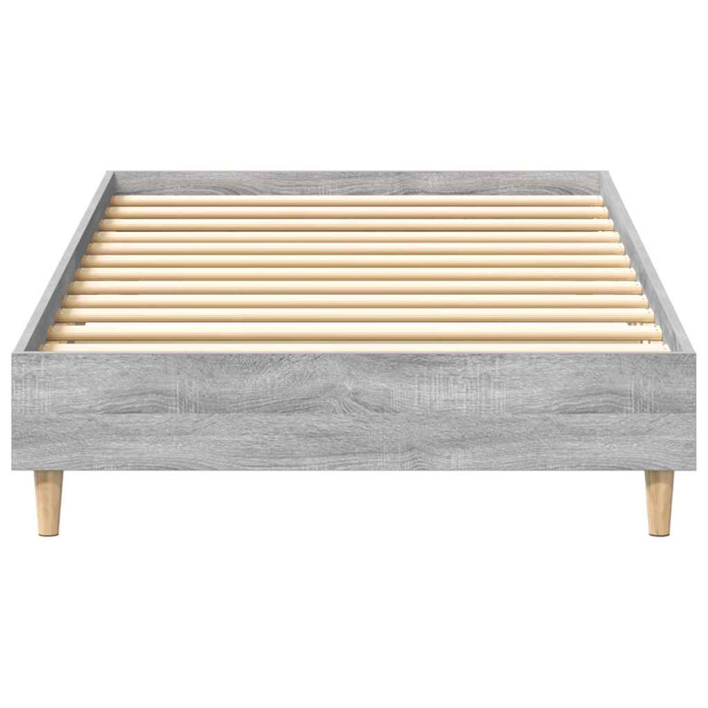 Bed Frame No Mattress Engineered Wood, Small Single (2'6), Grey Sonoma