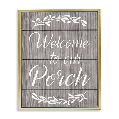 «Rustic Welcome Porch», art mural encadré sur toile flottante par Ziwei Li