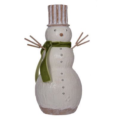 Bonhomme de neige en résine 8,5 po avec écharpe