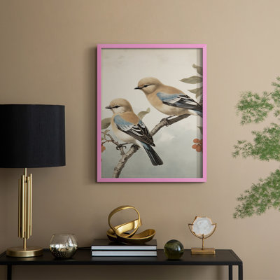 «Vintage Animal Print», reproduction encadrée en bois massif