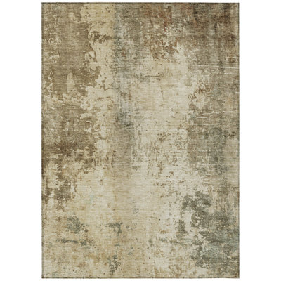 Machine Washable Indoor/Outdoor Chantille ACN2869 Abstract Rug