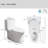 One-Piece 0.8/1.28 GPF Dual Flush Elongated Toilet In Seat Included-102800256