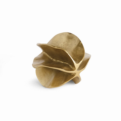 Sylvane Cast Aluminum Nature-Inspired Organic Sculpture in Gold Small