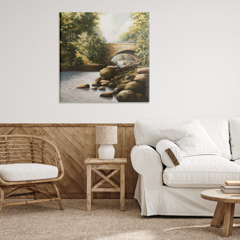 «Grant Park Bridge over River River», art mural par BRUCE NAWROCKE, H 36 po x l 36 po