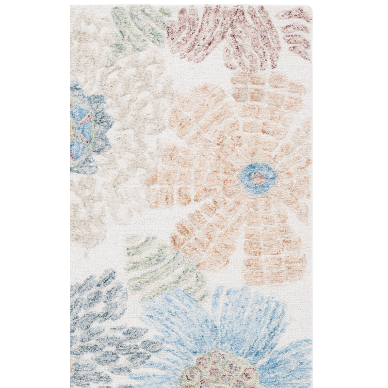 Jardin 466 Hand Tufted 80% Wool; 20% Cotton Floral Rug, Runner 2'3" x 8'