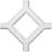 Inner Diamond Intersection for 5" Traditional Coffered Ceiling System
