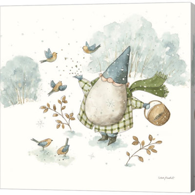 «Everyday Gnomes I-Winter Birds» par Lisa Audit - impression sur toile tendue