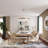Modern White Faux Marble Dining Table with Double Pedestals Base Pre-Assembly-833936337