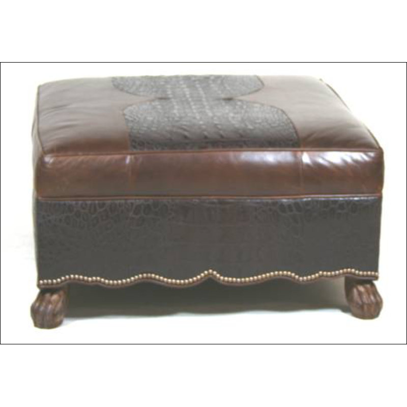 Square Ottoman, Bella Black Performance Velvet, Old Gold E, Brushy Bayou