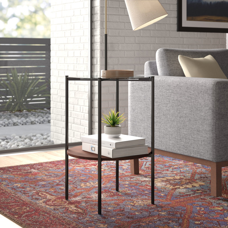 Glass Top End Table