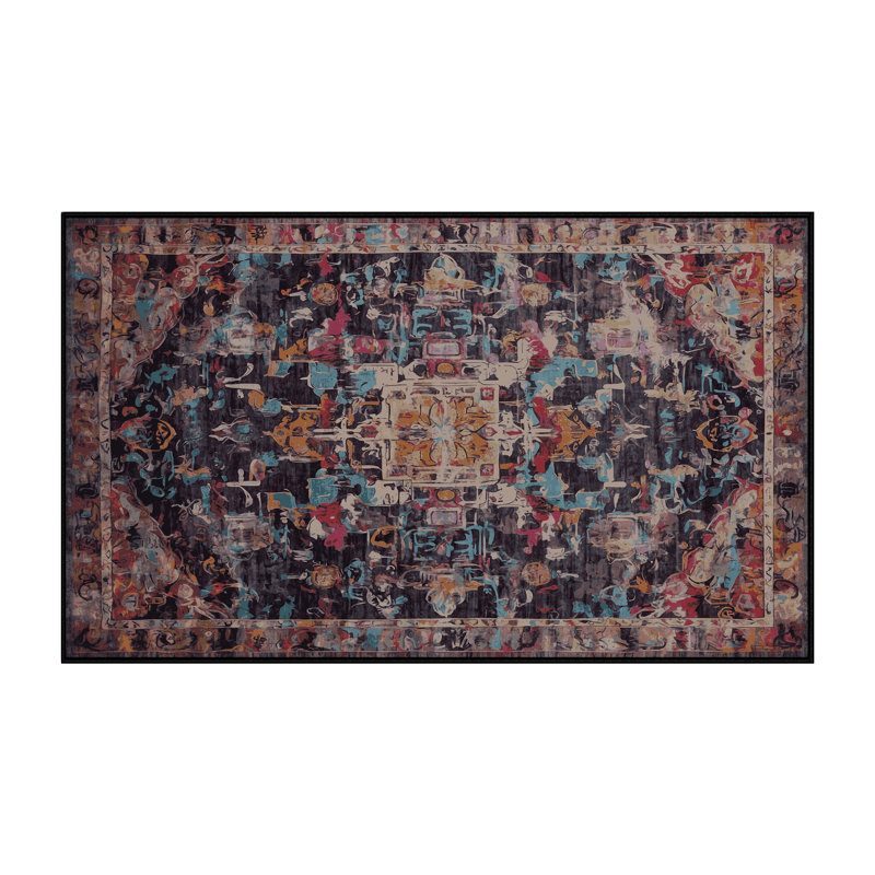 Tapis noir lavable à la machine, Tapis de couloir 2 pi x 4 pi