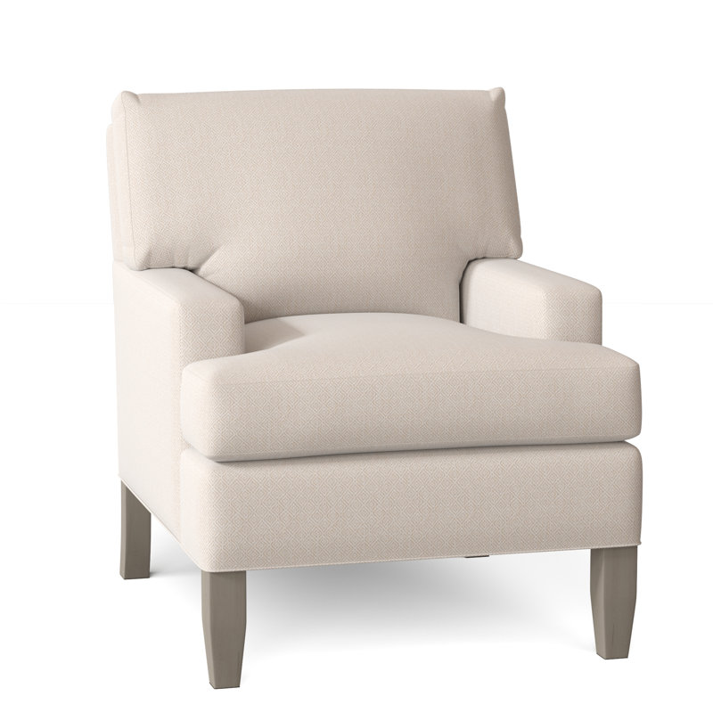 Huntington 31" Wide Down Cushion Armchair, Bailey Ld Stone, 37" H x 31" W x 37" D, Gray