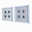 Boîte murale décorative 15,57 x 1,2 x 15,7 po S / 2