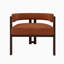 Fauteuil en tissu chenille avec dossier ouvert-796738175
