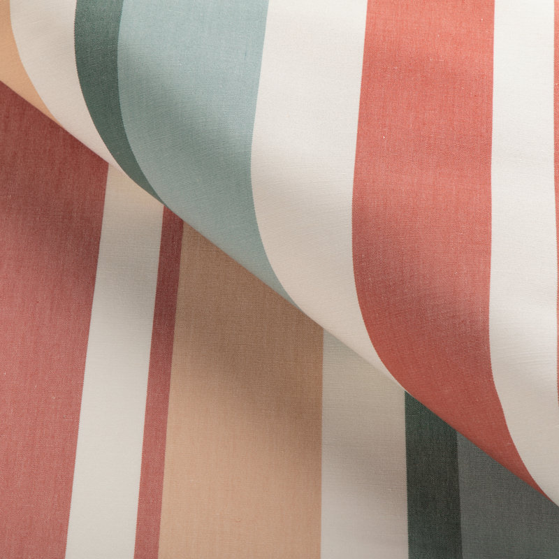 Fisher Stripe, Teal/Spice
