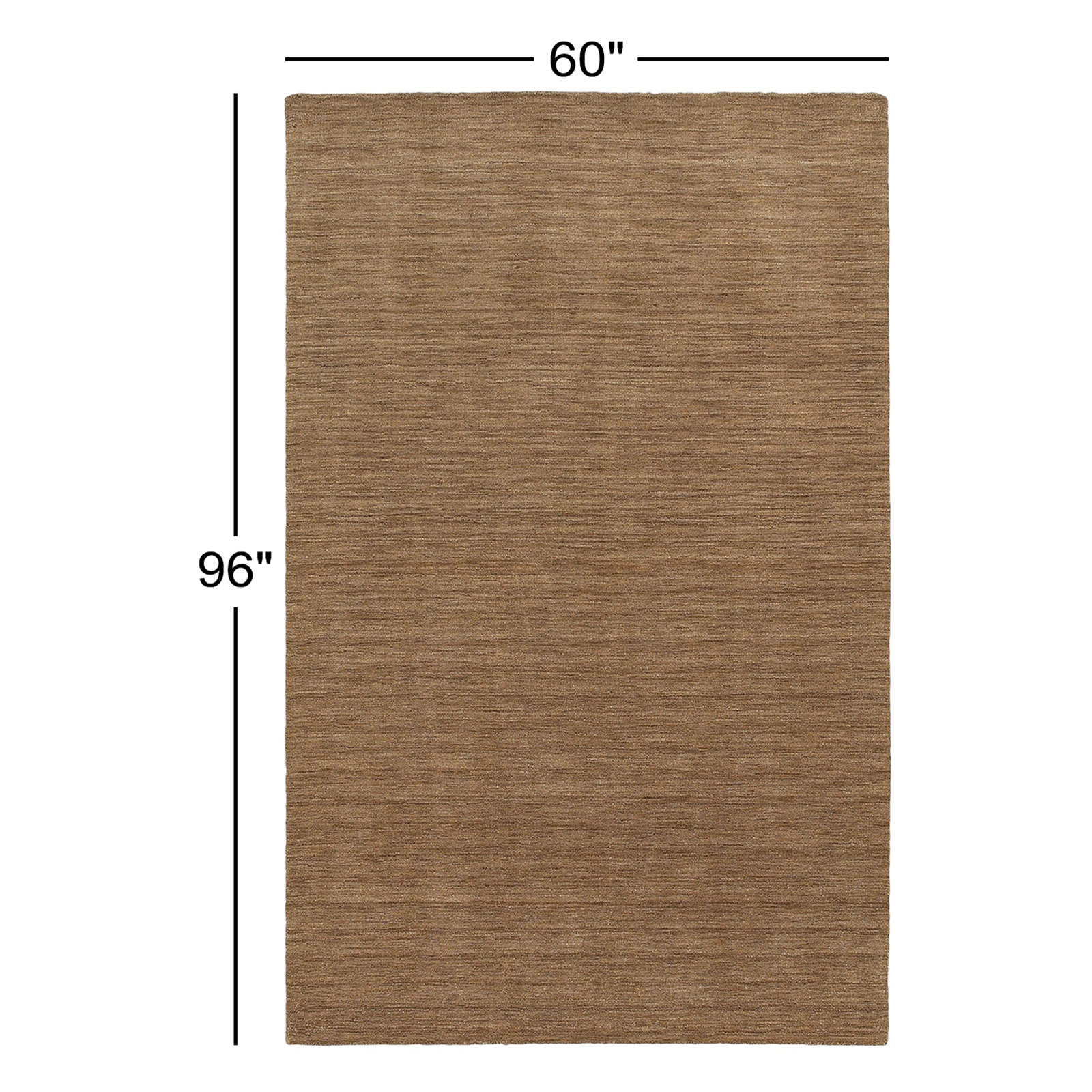Nala Tan Hand-Tufted Wool Rug, Rectangle 5' x 8'