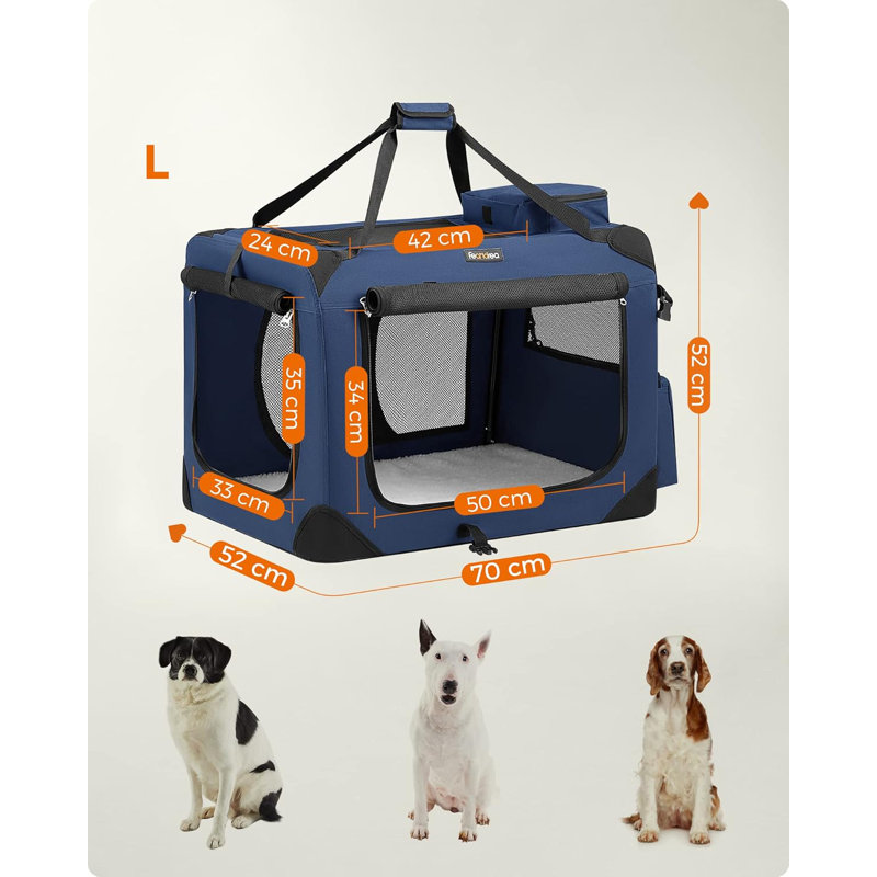 Collapsible Pet Crate, Blue